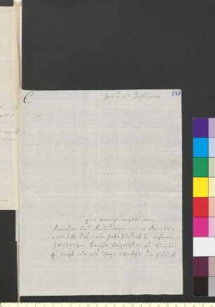 Brief von Schütz, Anna Henriette an Goethe, Johann Wolfgang von