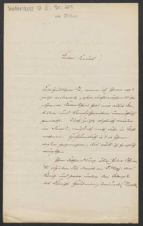 Brief an Friedrich Wilhelm Jähns : 23.01.1879