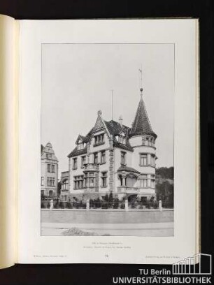 73. Villa in Stuttgart, Gerokstrasse 1. Architekten: Eisenlohr & Weigle, Kgl. Bauräte, daselbst.