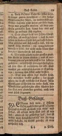 Buß-Lieder - Buß-Gesänge