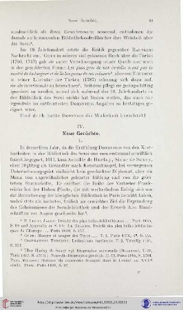 IV. Neue Gerüchte