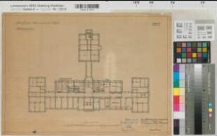 Soest (Soest) Lehrerseminar Grundriß Kellergeschoß 1913 1 : 200 33 x 46 Pause Staatshochbauamt Soest
