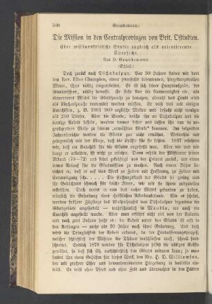 Die Mission in den Centralprovinzen von Brit. Ostindien
