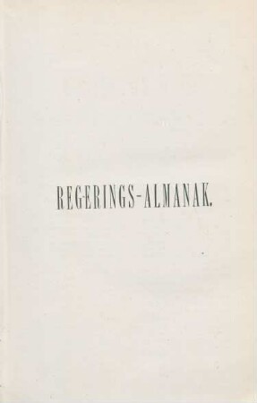 Regerings-Almanak