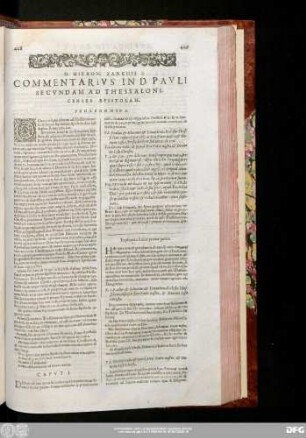 D. Hieron. Zanchii Commentarius In D. Pauli Secundam Ad Thessalonicenses Epistolam.