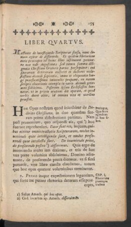 Liber Quartus. Hactenus de investigando Scripturae sensu, ...