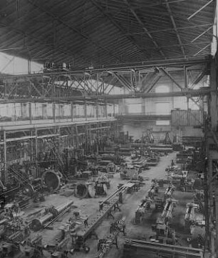 Maschinenbau, Montagehalle : Technikgeschichte | Technologie | Eisen und Stahl | Werkzeug-Maschinenfabrikation