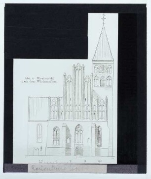 Neuenburg, ehem. Franziskanerkirche (jetzt Pfk. St. Maximilian Kolbe) : Aufriss von W