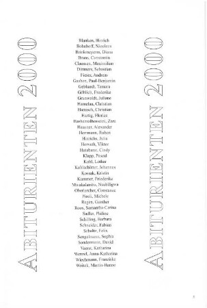 Abiturienten 2000