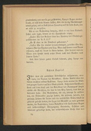 Achtes Kapitel