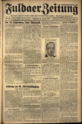 Ausgabe vom Dienstag, den 26. Januar 1932.