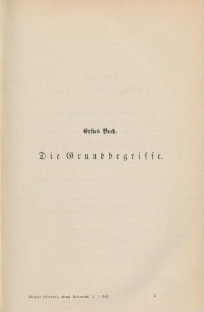 Erstes Buch. Die Grundbegriffe