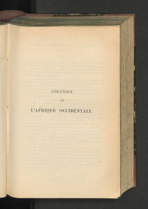 Colonies De L'Afrique Occidentale.