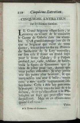 Cinquieme Entretien