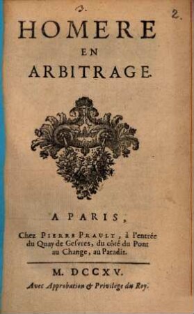 Homere en arbitrage