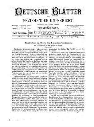 Schulreform im Geiste des Deutschen Idealismus : (Fortsetzung)