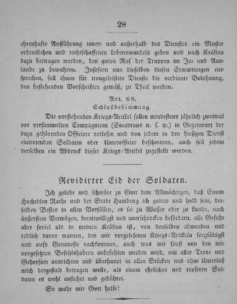 Revidirter Eid der Soldaten.