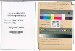Entnazifizierung Maria Bergmann , geb. 13.12.1909 ()