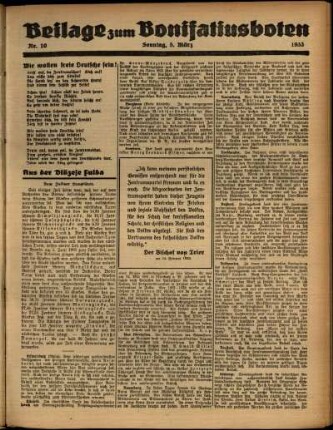 Zweite Ausgabe vom Sonntag, den 05. März 1933.