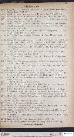 Civilprozess (Nr. 2274 - 2400)