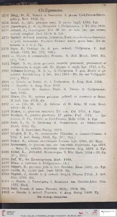 Civilprozess (Nr. 2274 - 2400)