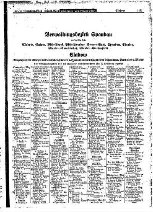 Cladow, Gatow, Pichelsdorf, Pichelswerder, Siemensstadt