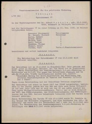 Schühle, Albert, Dr.