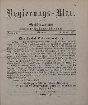 Nr. 2 : 24. Januar 1867