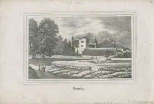 Ansicht von Gamig, Lithographie, 1840 : Gamig / N. d. Nat. gez. v. Wegener. - [Dresden] : Renner & Ketzschau , [um 1840]. - 1 Kunstbl. : Lithogr. ; 17 x 11 cm