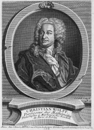 Bildnis Christian Wolff (1679-1754), 1723-1740 Professor der Mathematik und Philosophie in Marburg