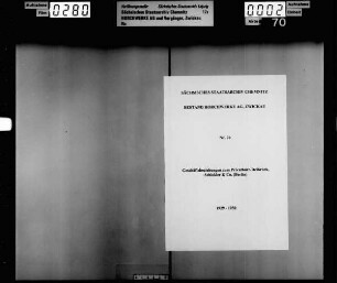 Geschäftsbeziehungen zum Privatbüro Delbrück, Schickler & Co. (Berlin)