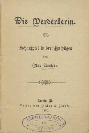 Stempel: Künstler-Verein in Bremen