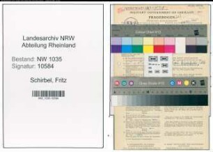 Entnazifizierung Fritz Schirbel , geb. 27.01.1900 (Lampenmeister)