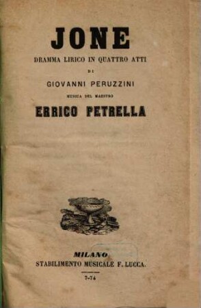 Jone : dramma lirico in quattro atti