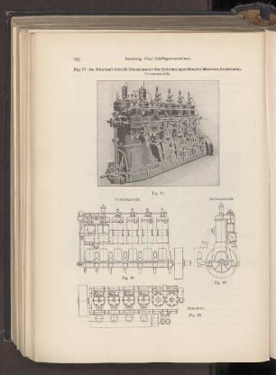Fig. 77-84. Zweitakt-Schiffs-Dieselmotor der Aktienbolaget Diesels Motorer, Stockholm.