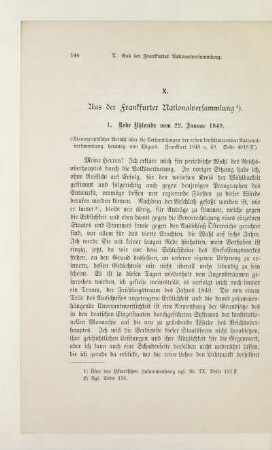 X. Aus der Frankfurter Nationalversammlung