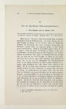 X. Aus der Frankfurter Nationalversammlung