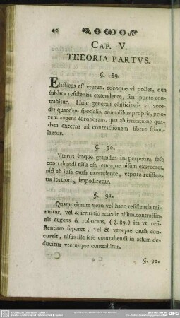 Cap. V. Theoria Partus