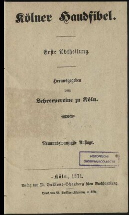 Abtheilung 1: [Abtheilung 1]