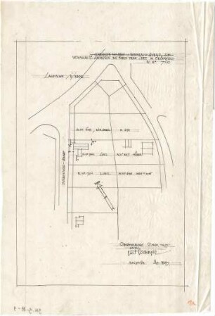 Gsaenger, Gustav; Grünwald bei München (Bayern), Herrenwiesstr.; Landhaus Franz Lurz - Entwurf (Lageplan)