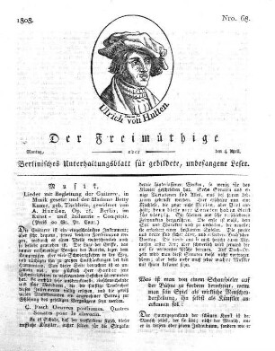 Nro. 68, Montag, den 4. April 1808