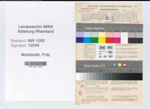 Entnazifizierung Fritz Norbisrath, geb. 28.04.1893 (Buchhalter)