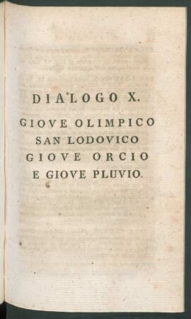 Dialogo X. Giove Olimpico San Lodovico Giove Orcio E Giove Pluvio.