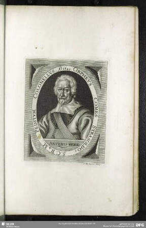 Orpheus Comes Strasoldo, S.C.Rq[ue] M. Peditum Colonellus, Ao. 1649.
