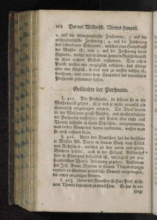Geschichte der Perspectiv.
