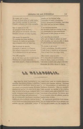 La melancolía.