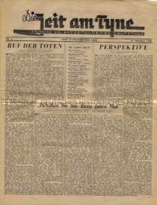 Lagerzeitung des Kriegsgefangenenlagers Camp No. 18 (Featherstone Park Camp Haltwistle) u.a. zum Gedenken an die Toten des Weltkrieges