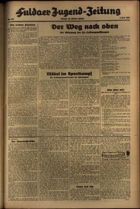 Zweite Ausgabe vom Donnerstag, den 03. Juni 1937.