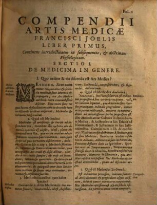 Francisci Joelis Opera medica : ante complures annos utilitatis publicae causa in lucem ed.