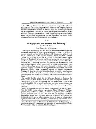 Pädagogisches zum Problem der Äußerung